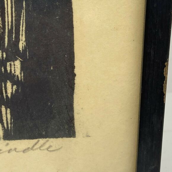 Macabre Woodcut Souls & Spirits Art Vintage 1965 Carole Hindle Limited Edition - Picture 5 of 14